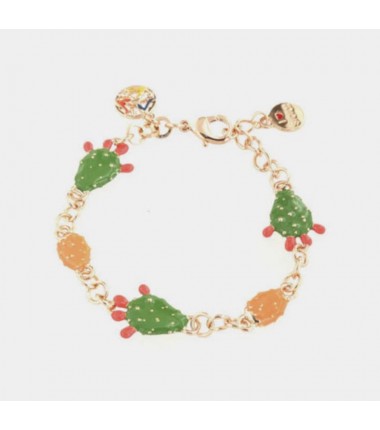 I Love Sicily - BYS - Bracciale in metallo con fichi d'india