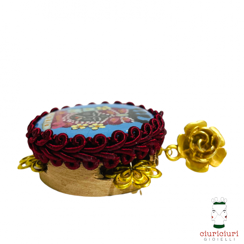 Small TAMBURELLI earrings with MOOR'S HEADS