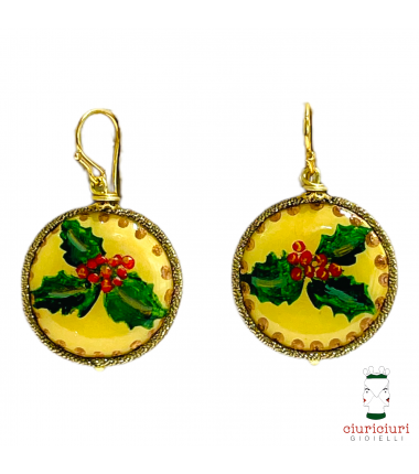 Orecchini MADREPERLE medi AGRIFOGLIO