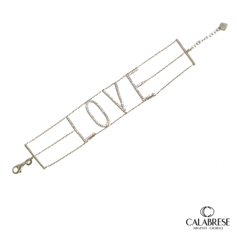 LOVE bracelet in silver 925 and zirconia