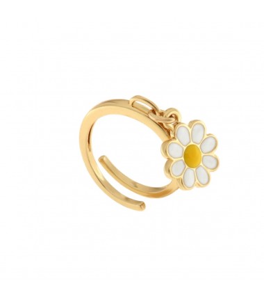 Amo Capri - BYS - Metal ring with daisy