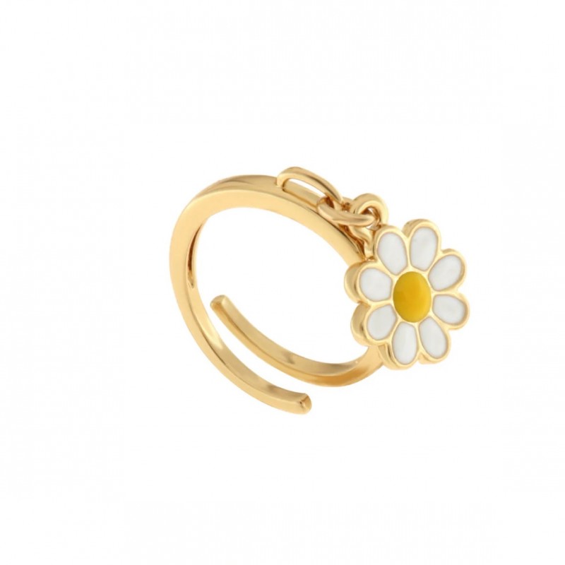 Amo Capri - BYS - Metal ring with daisy
