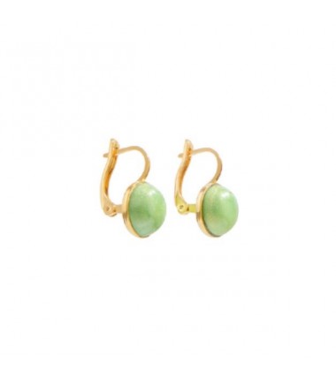 Murrina Murano - Orecchini Seaside Serenity verde in ottone e vetro di Murano