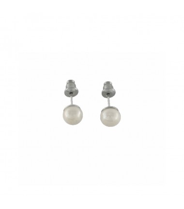 Murrina Murano - Orecchini Easy Majime panna in acciaio e vetro di Murano