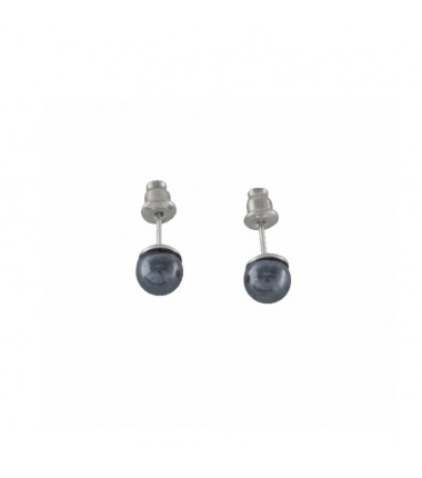 Murrina Murano - Majime Easy black earrings, steel and Murano glass