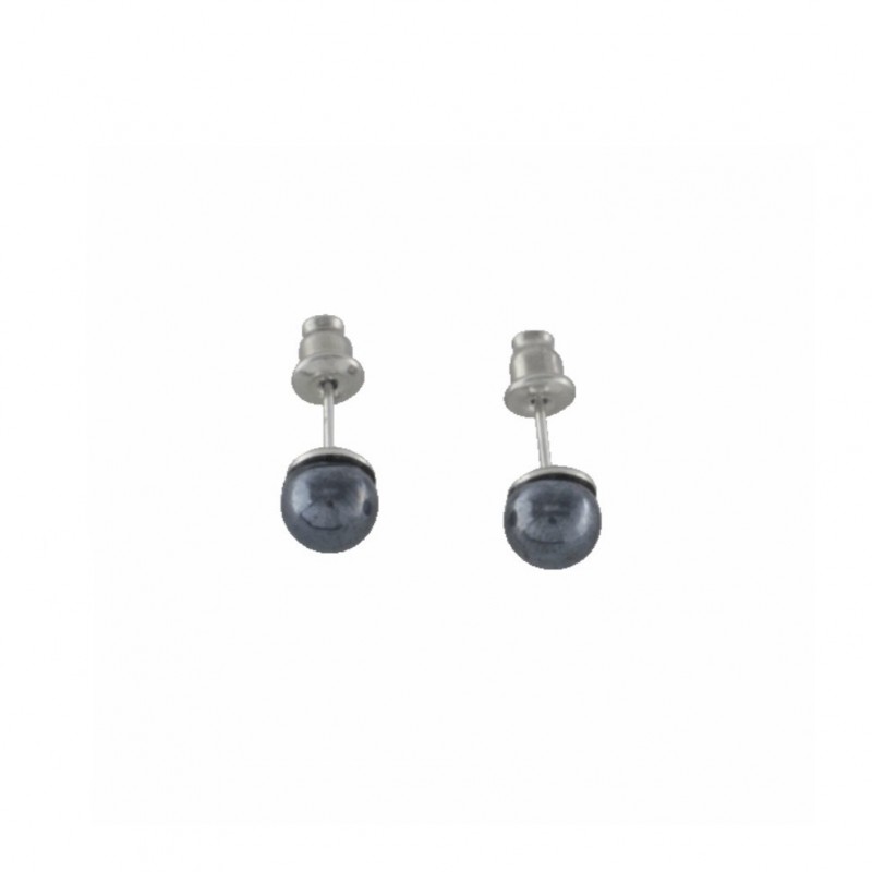 Murrina Murano - Majime Easy black earrings, steel and Murano glass