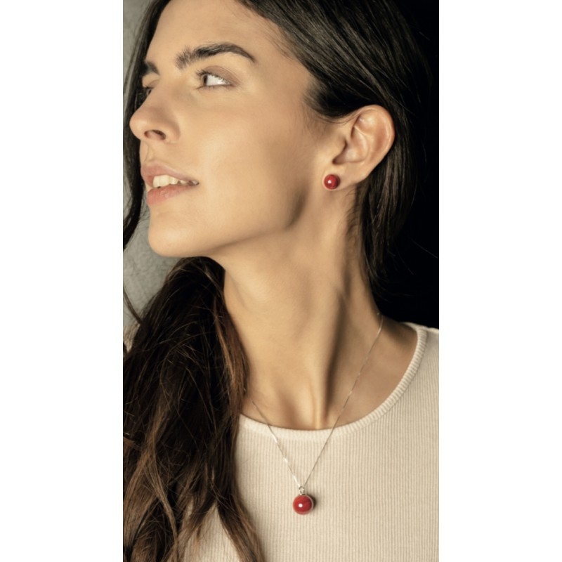 Murrina Murano - Majime Top white earrings, silver 925 and Murano glass