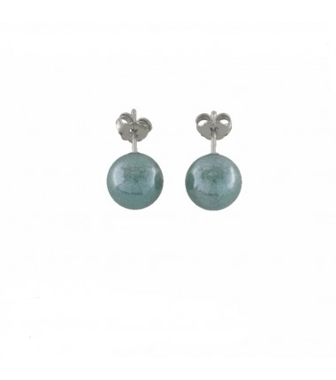 Murrina Murano - Majime Top petrol green earrings, silver 925 and Murano glass
