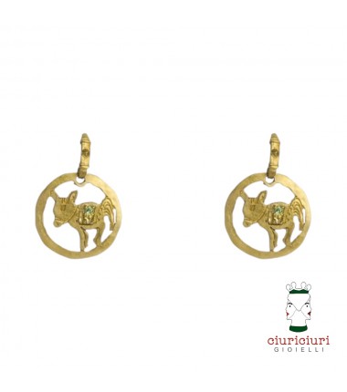 Ciuriciuri Gioielli - Amunì pierced medium medal earrings
