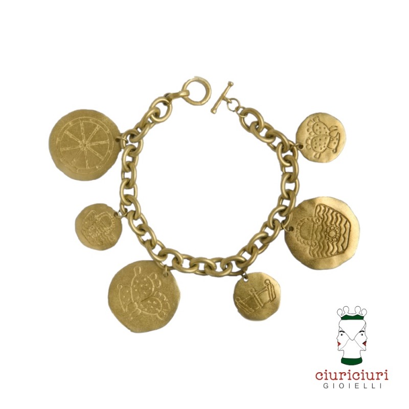 Ciuriciuri Gioielli - Bracciale Amunì catena con sei medaglie