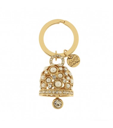 BYS - Lucky Bell Metal Keychain with Pearls