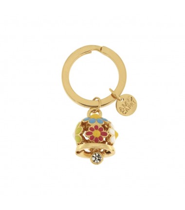 BYS - Lucky Bell Metal Keychain with flowers