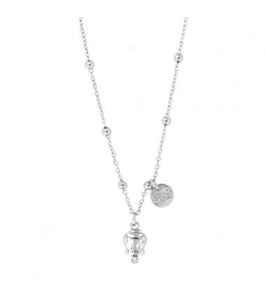 BYS - Metal necklace with silver lucky bell pendant