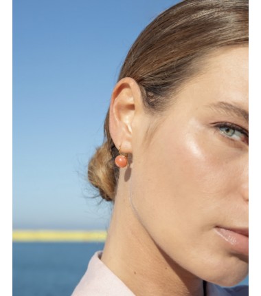 Murrina Murano - Seaside Serenity earrings lilac, brass and Murano glass