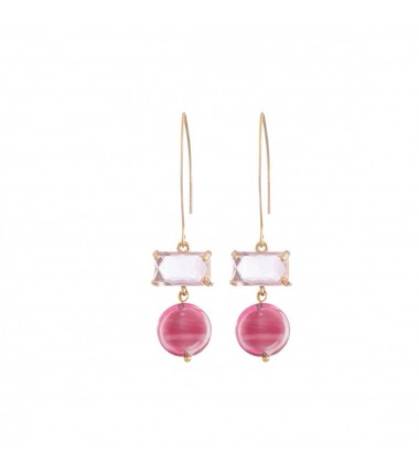 Murrina Murano - Sunset Mirage earrings ruby, brass and Murano glass
